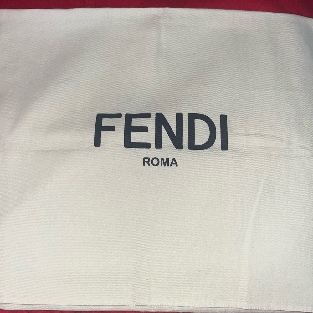 Fendi Cream Dust Bag with Black Logo